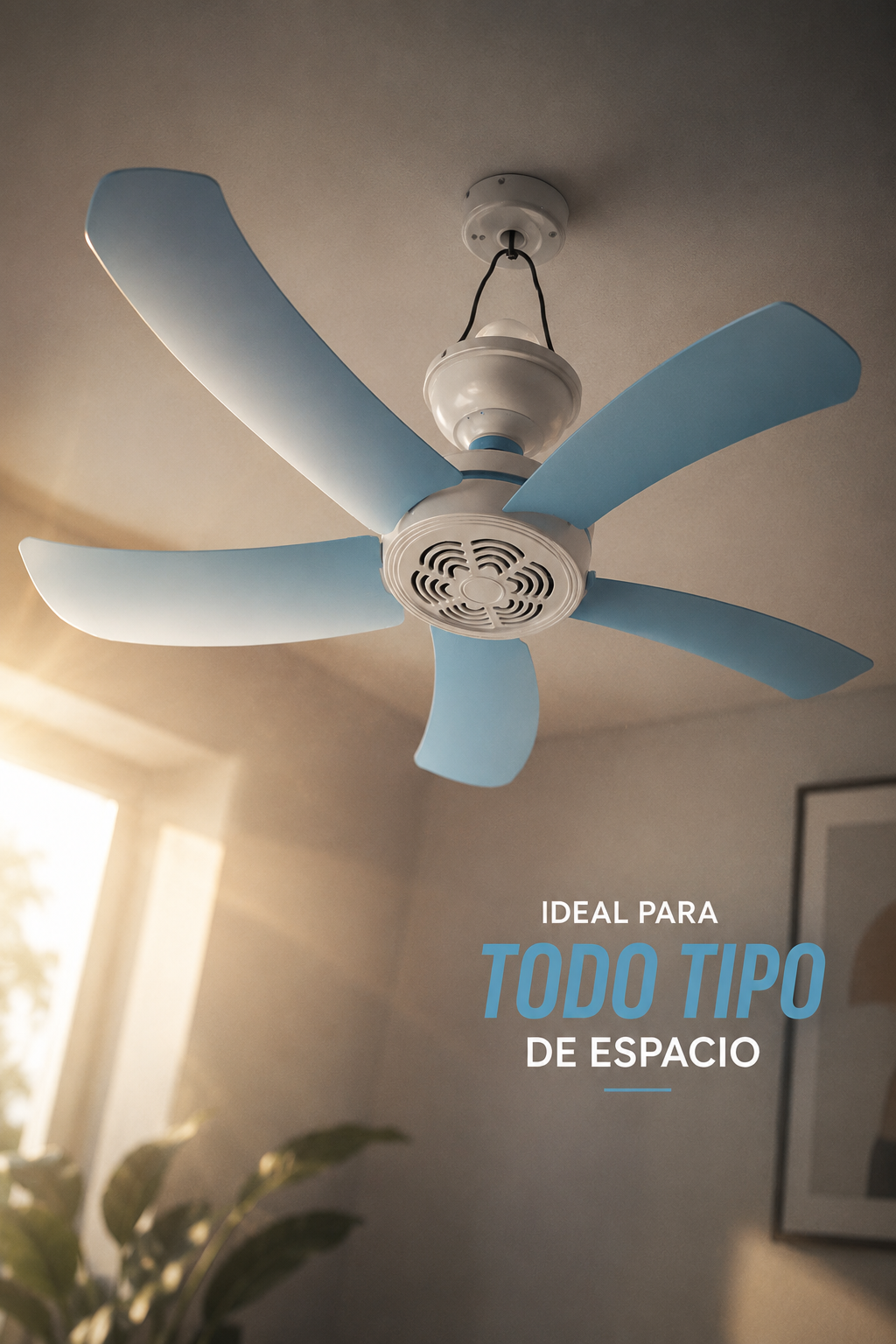 VENTILADOR COLGANTE 5 ASPAS